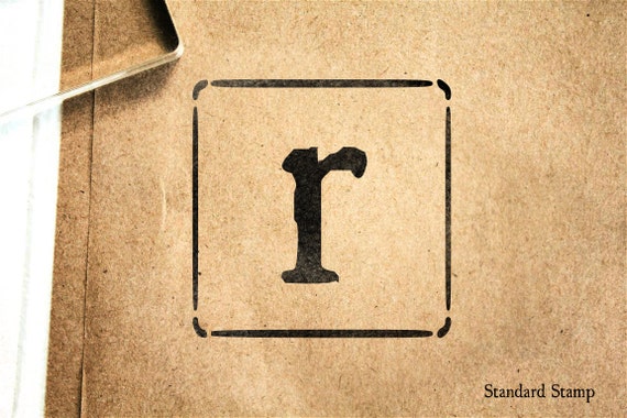 Letter R Lowercase Block Rubber Stamp 2 X 2 Inches Etsy