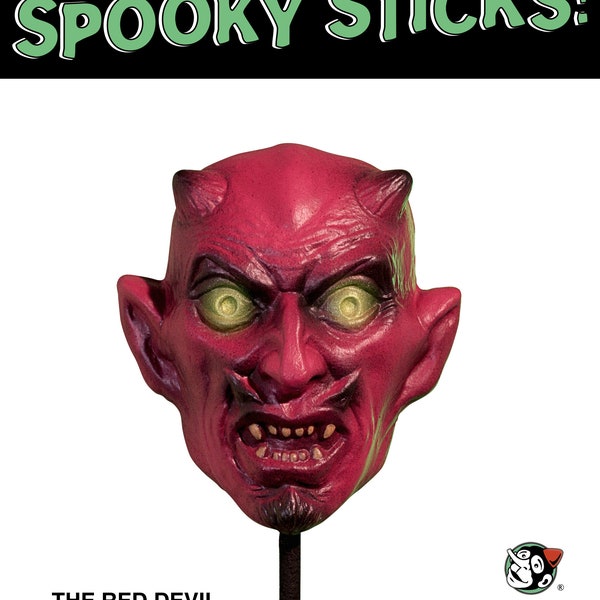 Red Devil Spooky Stick - Vintage style Halloween Ornament - Pulp Novelties