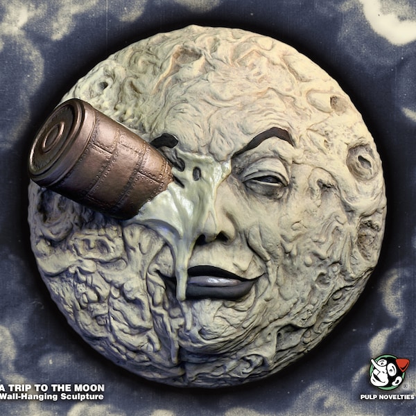 Eine Reise zum Mond 13" Skulptur - Georges Melies, Stummfilm