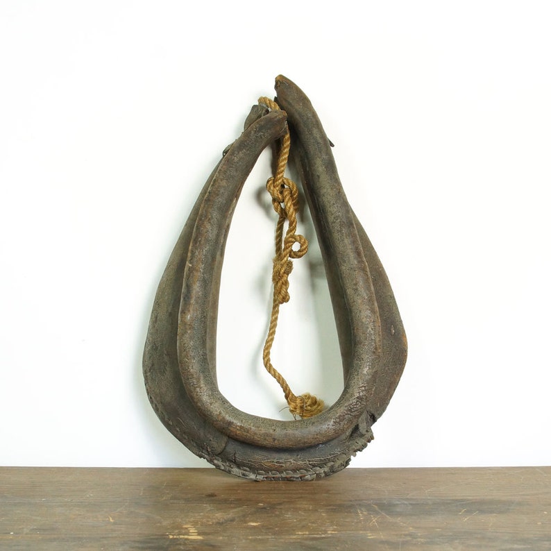 Antique Horse Yoke / Leather Animal Collar Harness / Western Etsy