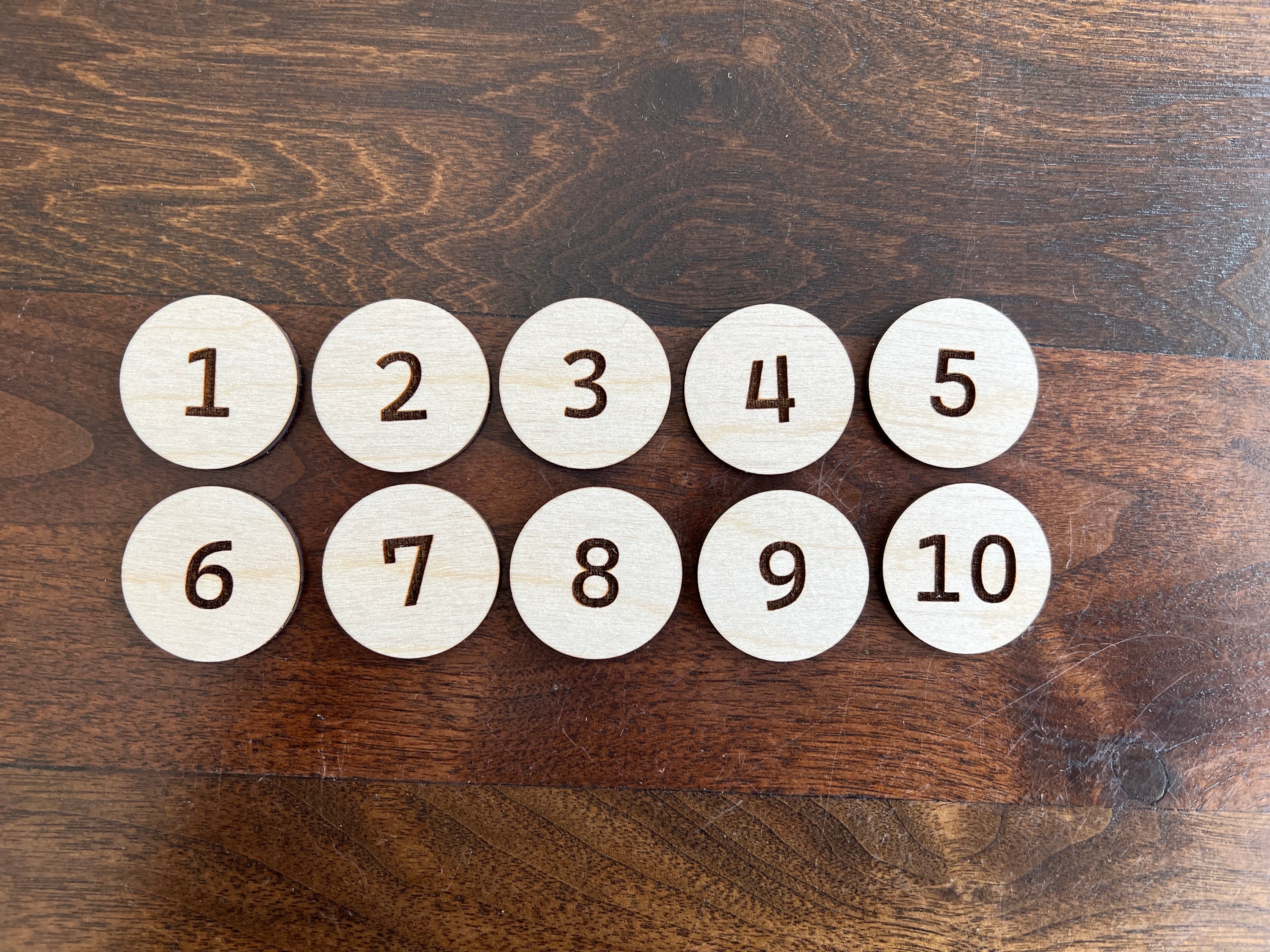 Custom ABC Wood Coins for Preschool, Wood Alphabet and Number Coins ...