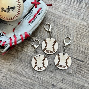 Backpack Key Chain | Baseball Bag Keychain | Baseball Keychain | Baseball Bag Tag | Personalized Bag Tag | Team Tags | Softball