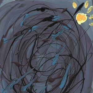 Swirling Sky Acrylic Paint Art Print for Home Decor