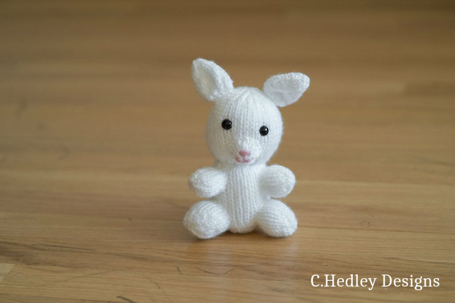 Mini Knitted Plush Bunny Rabbit - Baby Shower, Nursery, Stuffed Animal ...