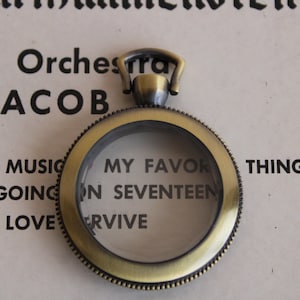 Pocket Watch Case 1.5" Steampunk Retro, Gold Tone or Brass Beveled Glass Front Altered Art Costume Victorian Edwardian Jewelry Craft Supply
