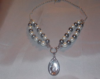 Glass Pearl with pendant Necklace