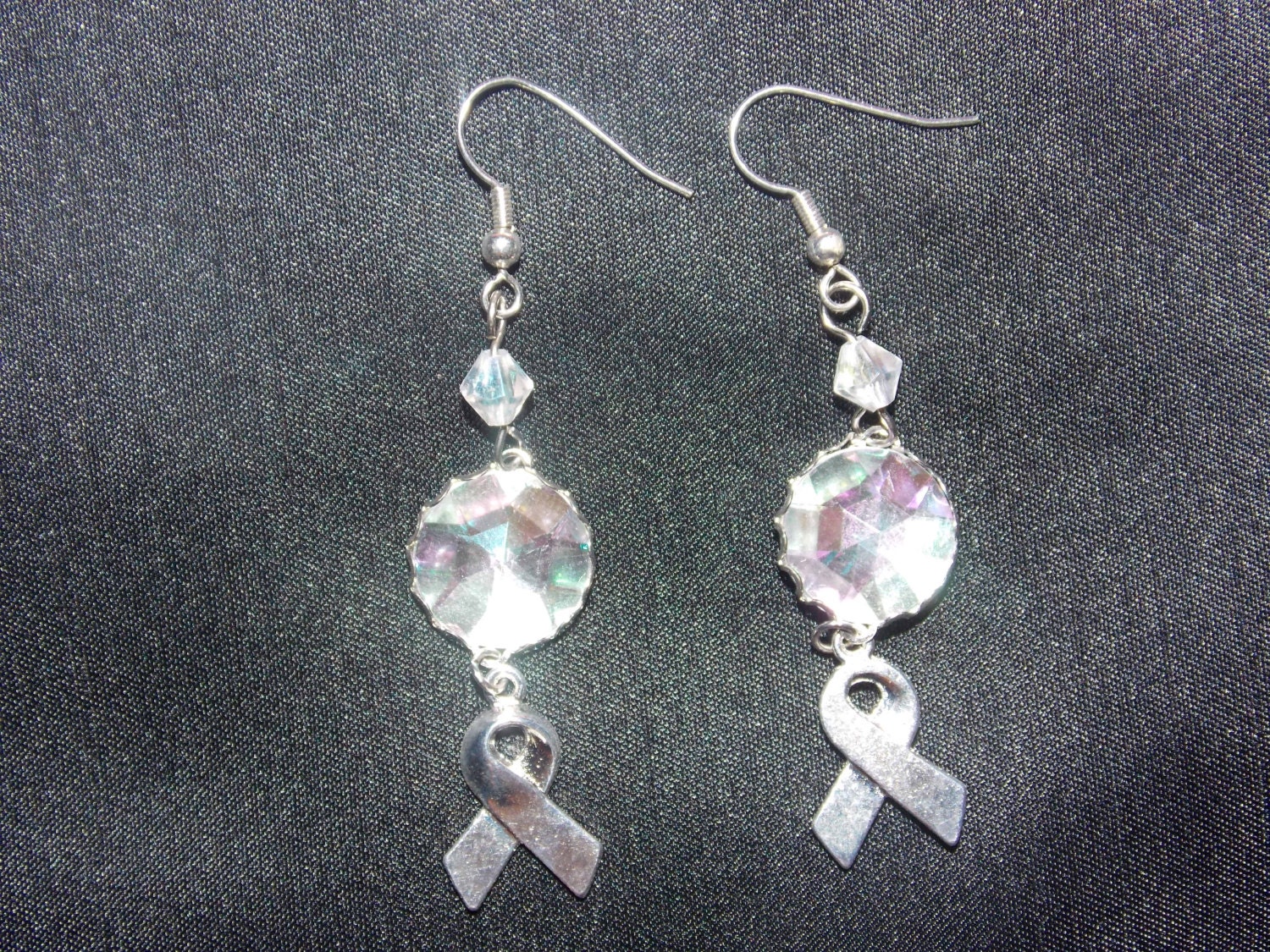 crystal ribbon chain earrings – tanakadaisuke