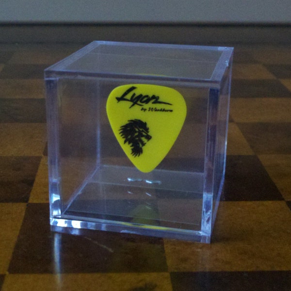 Single Guitar Pick Collector Display Case Box 2"x2"x2"