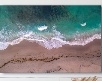 Landscape Photography - Ocean's Canvas - Shoreline Aerial - Florida Beaches - Beach - Fine Art Photograph by Stacy White Photography