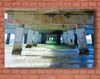 Under The Pier - Landscape Photography - Fine Art Photograph by Stacy White Photography