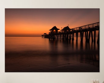 Fort Myers Pier at Sunset - Landscape Photography - Docks and Piers - Beach and Ocean Photography
