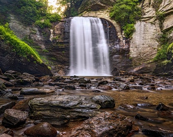 Landscape Photography - Looking Glass Falls, Smoky Mountain Waterfall, North Carolina Waterfalls