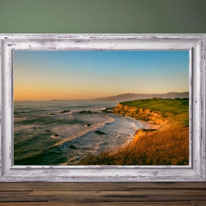 Half Moon Bay Sunset Print: California Coastal Cliff Photography