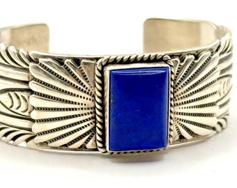Chester Benally Navajo Inlay Multi-stone and Sterling Silver