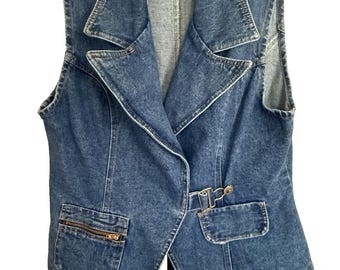 Vintage Buckle Vest Pants SOLIDE Blue NOS B2 - Etsy