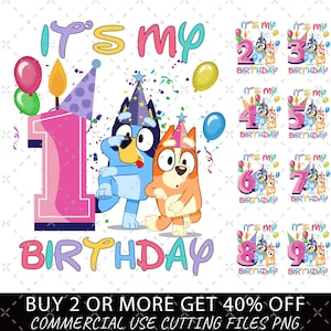 Bluey Geburtstag Png, Mein Geburtstag Png, Geburtstagsparty Png, Geburtstagsgeschenke Png, Alles Gute zum Geburtstag Png, Geburtstag Familie Passenden Png, Bluey Zahl