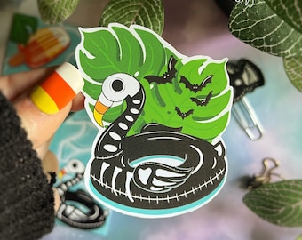 Summer sticker/Beach Sticker/Pool Float Sticker/Monstara Sticker/Pool Party Sticker/Gothic Sticker/Summerween/Summerween Sticker