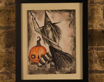 Witchy Home Decor_Halloween Witch_Gothic Home Decor_Halloween Decor_Pagan Decor_Witchy Art_Art païen_Halloween Art_Room Decor_Décoration de dortoir