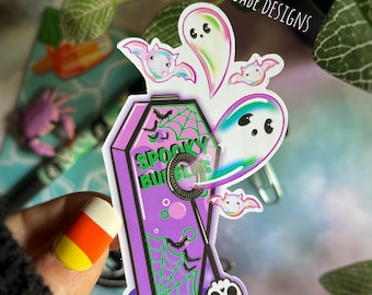 Summerween sticker/goth sticker/bubbles sticker/pastel goth sticker/art sticker/ghost sticker/bat sticker/creepy cute/planner sticker