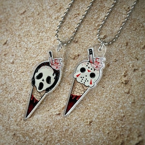 I-scream Necklace/camper Cone Necklace/halloween Jewelry/horror Lover ...