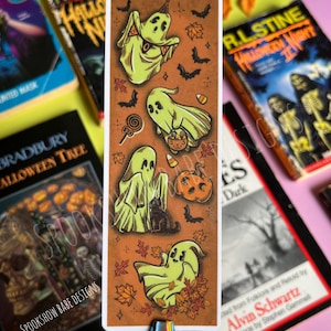 Bookmark/Handmade Bookmark/Bookish Gifts/Book Lover Gifts/Gothic Bookmark/Ghost Bookmark/Bat Bookmark/Creepy Cute/Halloween