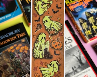 Bookmark/Handmade Bookmark/Bookish Gifts/Book Lover Gifts/Gothic Bookmark/Ghost Bookmark/Bat Bookmark/Creepy Cute/Halloween