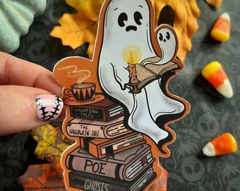 Halloween Sticker/Ghost Sticker/Creepy Cute Sticker/Autumn Sticker/Handmade Sticker/Book Sticker
