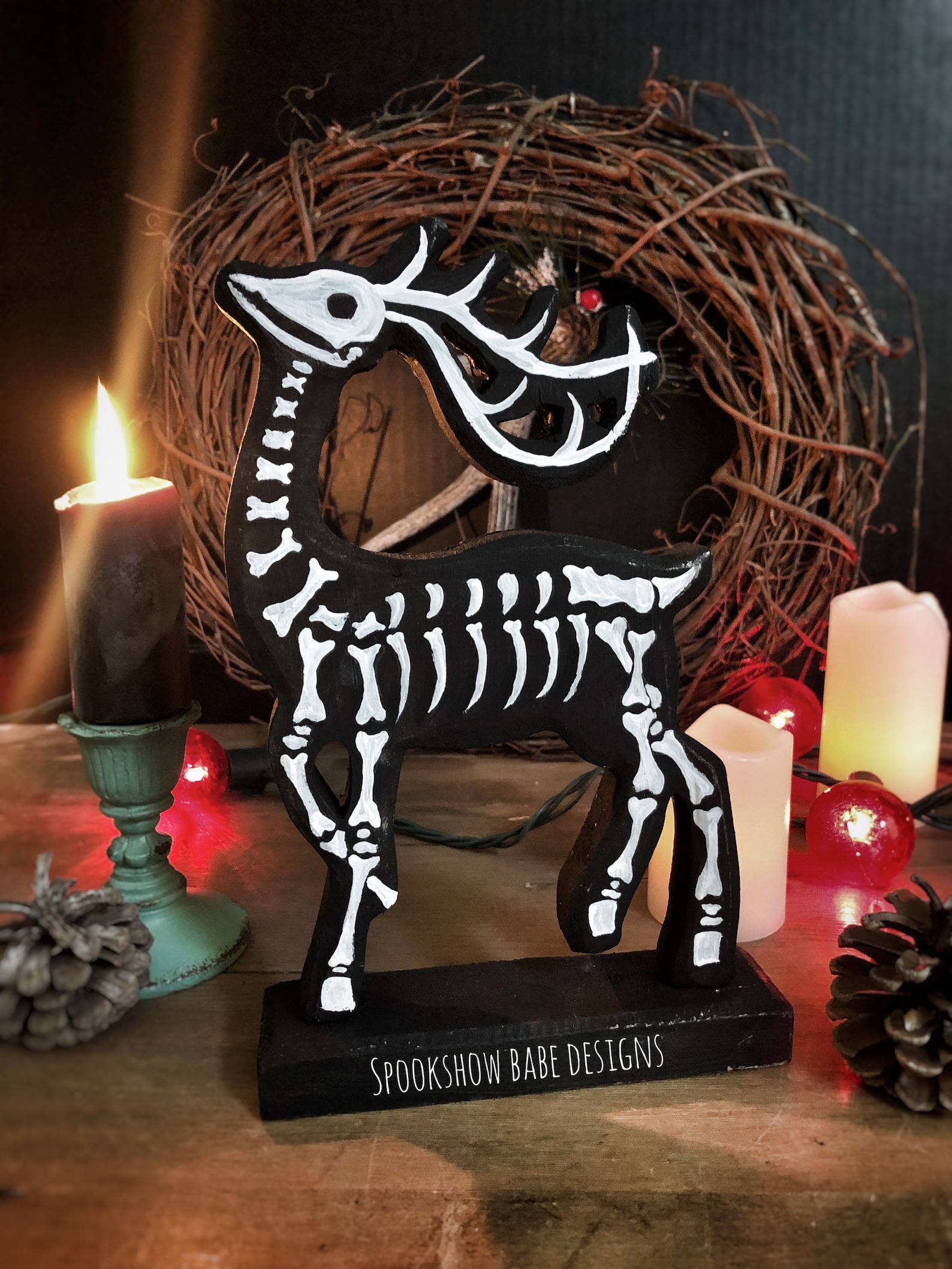 Nightmare Before Christmas Decor/Skeleton Reindeer/Tim burton Etsy