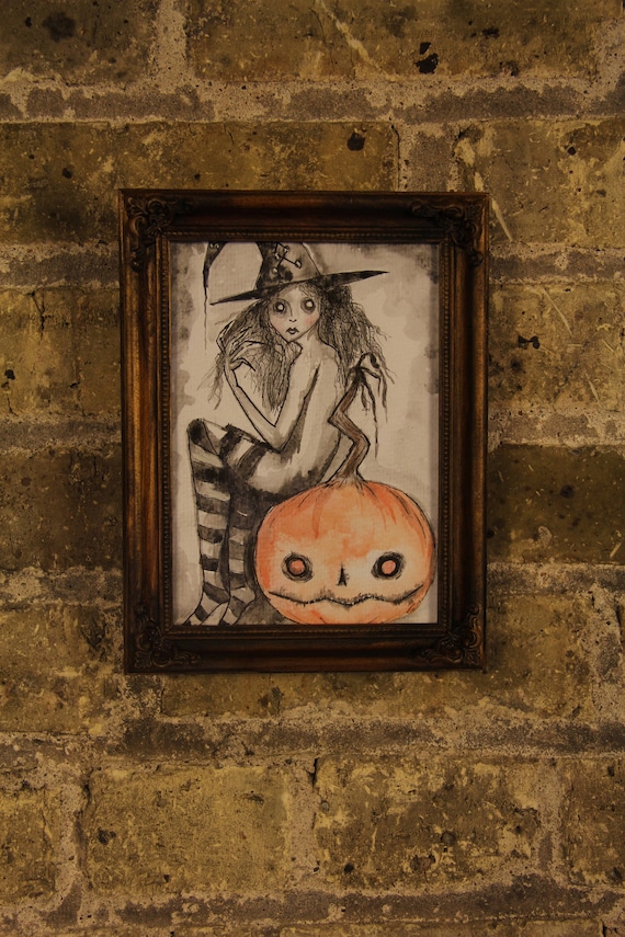 Witchy Home Decor_Witchy Art Print_Halloween Decor__Horror Decor_Halloween Art_Dark Art_Gothic Home Decor_Pagan Witch Art_Wall Art
