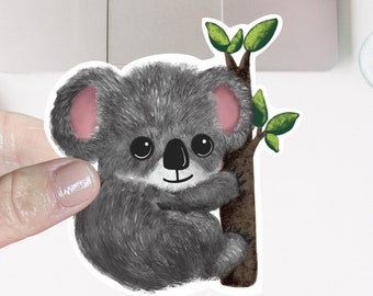 Koala Vinyl Sticker Adds Super Cute Decoration To Water Bottles, Journals, Planners and More