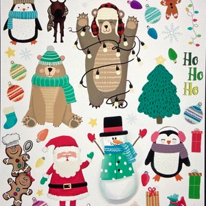 Christmas Stickers Sheet Christmas Fun To Journals, Laptops, Planners, Notebooks or Stocking Stuffers