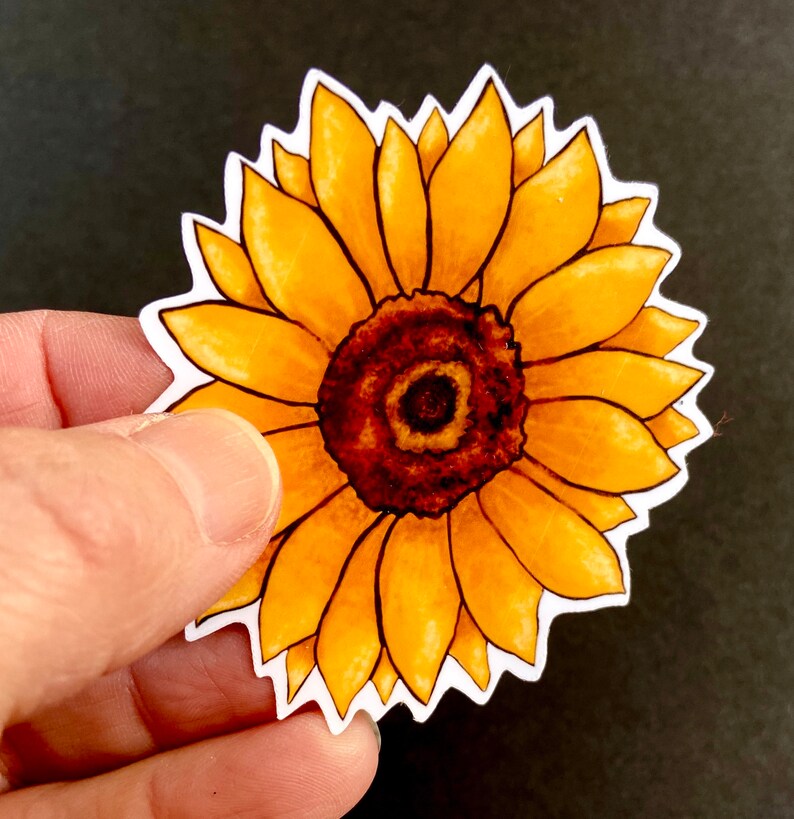 Sunflower Vinyl Sticker Set Etsy