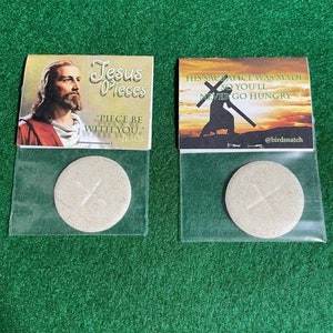 Holy Snack, Jesus Pieces, Christ Candies, Satan Snack Catholic wafers, Eucharist, funny gag gift, READ DESCRIPTION Jesus Pieces