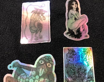 Holographic stickers 3”x3”