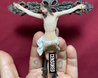 Mini-Big D*ck Jesus sculpture/ornament (6.5” x 5.5”) Blashemous sculpture, funny Jesus, gag gift, Jesus penis art