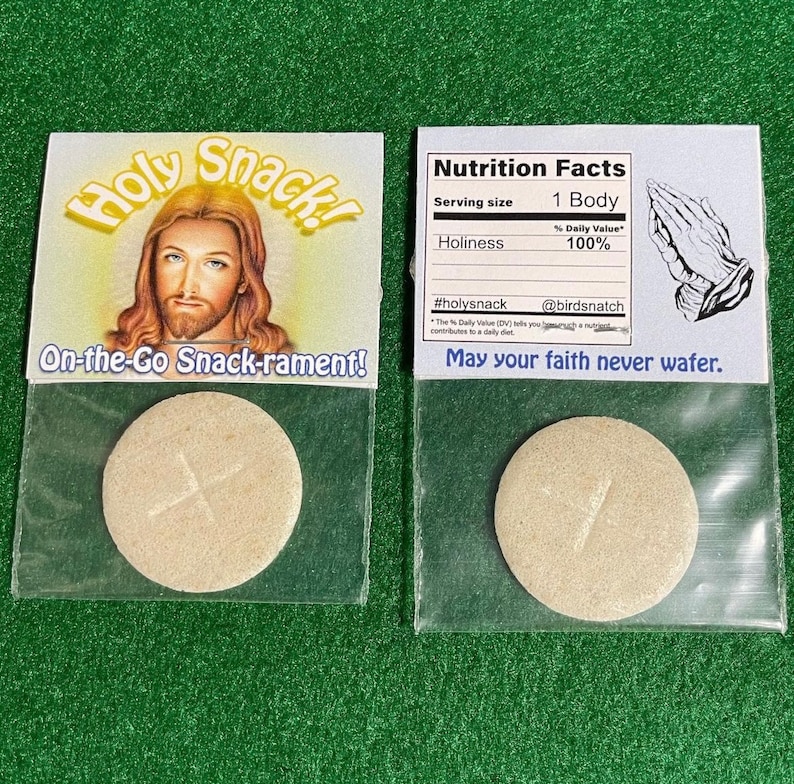 Holy Snack, Jesus Pieces, Christ Candies, Satan Snack Catholic wafers, Eucharist, funny gag gift, READ DESCRIPTION Holy Snack!