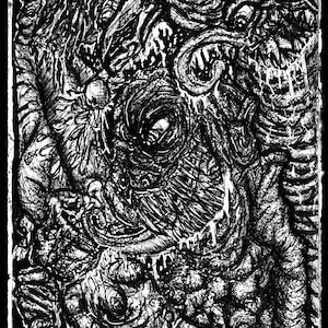 Bez tytułu (8”x11”) wydruk, długopisy mikronowe, białe markery