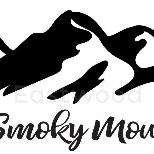 Great Smoky Mountains -- Silhouette -- Cricut -- DIY -- SVG file for Instant Download!