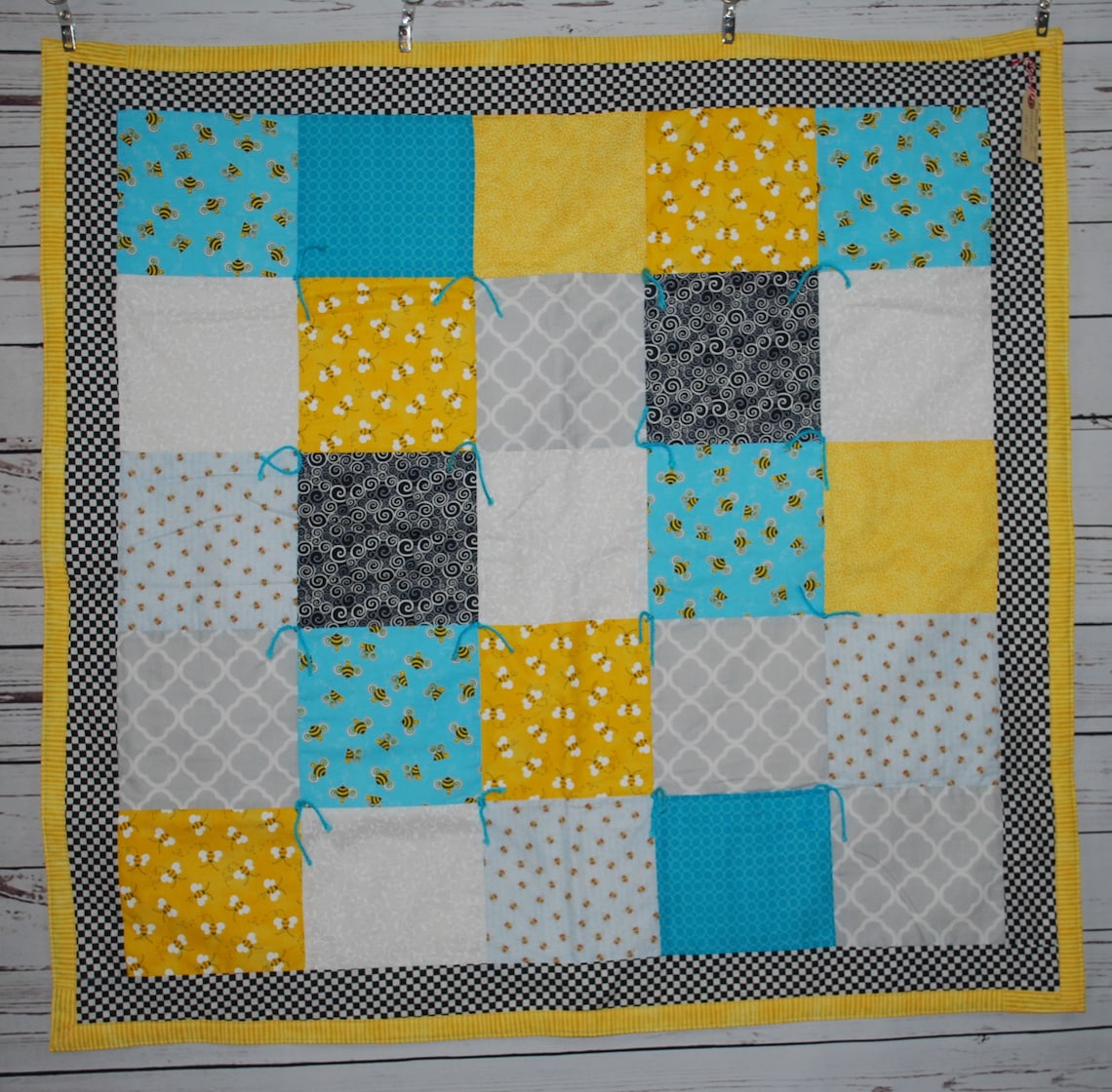 Patchwork Bumble Bee Baby/toddler Quilt Etsy Denmark