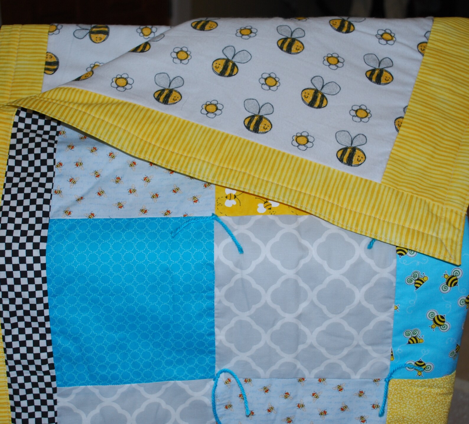 Patchwork Bumble Bee Baby/toddler Quilt Etsy Denmark