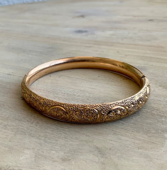 Antique A.A. Green & Company Gold Filled Bangle B… - image 1