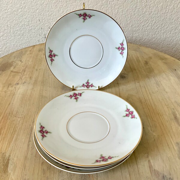 Vintage 1930s Heinrich & Co. Rosalinda Pattern Imperial Style, bread plates, Selb Bavaria, Germany