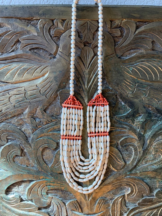 Boho, Tribal, Multi-strand Beaded Necklace