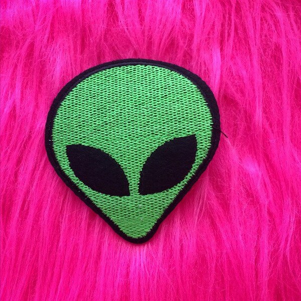 Alien Patch, 90s Patch, Green Alien Patch, 90s Accessories