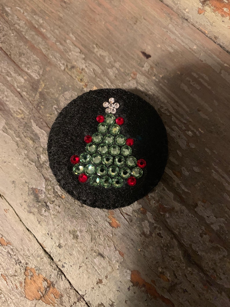 CHRISTMAS TREE BROOCHWearable PinSwarovski Etsy