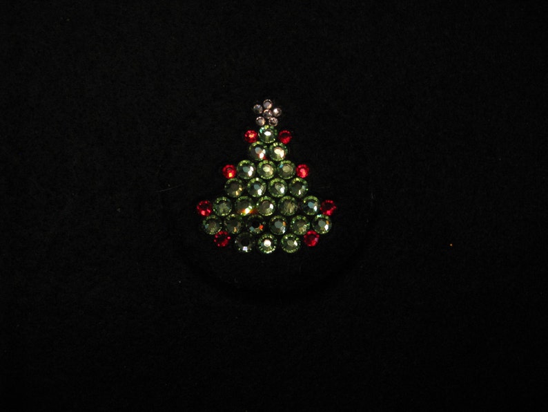 CHRISTMAS TREE BROOCHWearable PinSwarovski Etsy