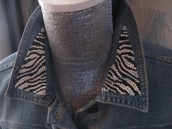 sparkly denim jacket