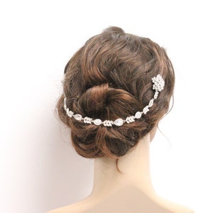 Bridal Hair Chain Wedding hair Wrap Grecian Headpiece Wedding Halo Draped Hair Comb Floral Wedding Hair Comb Hair Wreath bridal hair comb