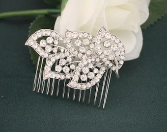 crystal hair piece bridal comb hairpiece bohemian Wedding hair comb Side bridal headpiece Wedding hair accessories for bun Bridal hair comb