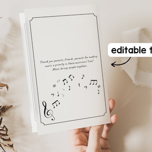 EDITABLE Music Recital Program Brochure Template for Violin Strings ...
